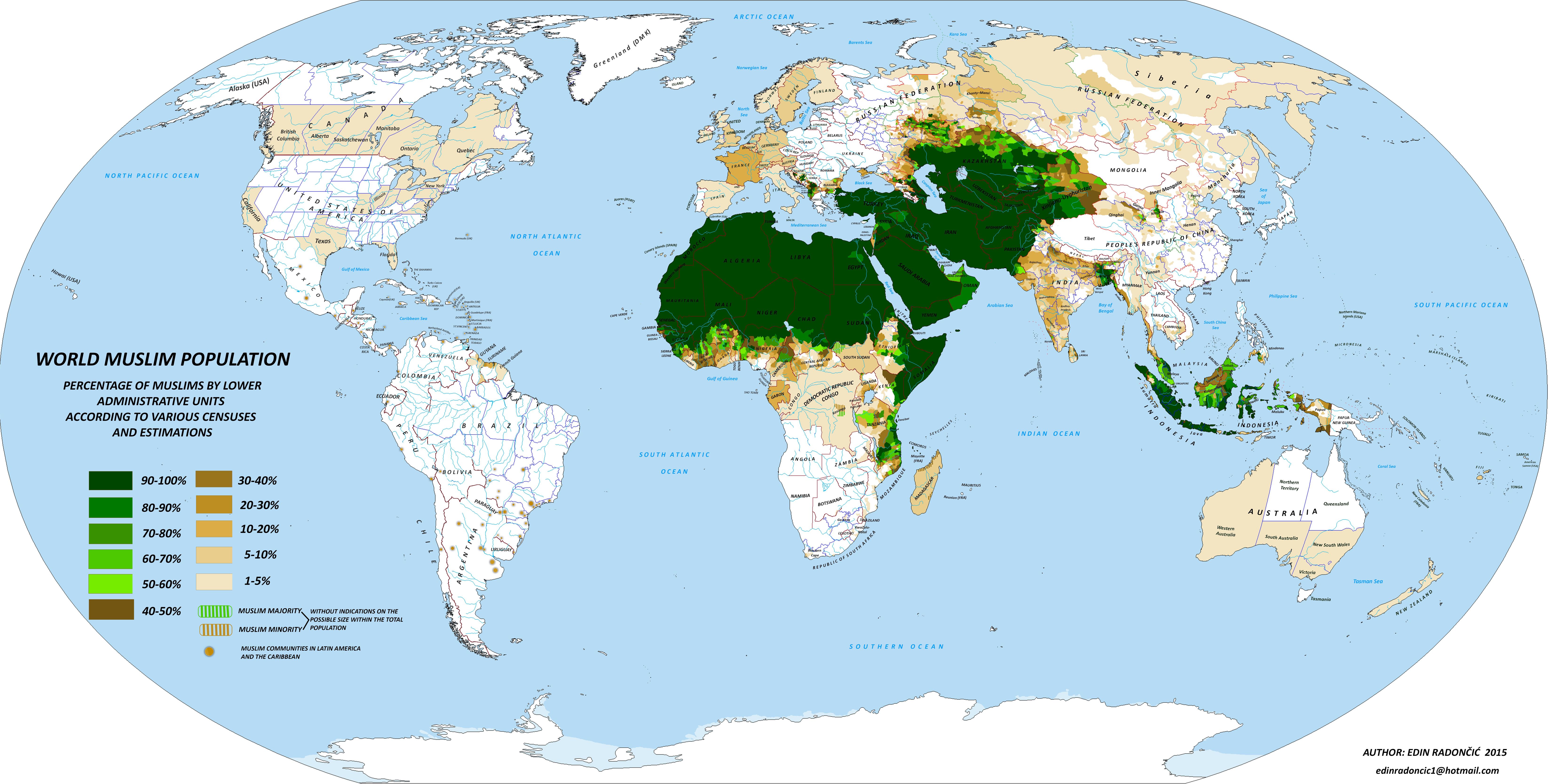 Islam nel mondo, la mappa dettagliata di dove è più diffuso