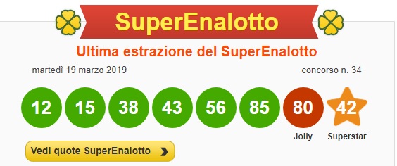 Estrazioni Superenalotto Oggi: Ultima Estrazione E Numeri Vincenti In ...