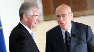 monti premier, regia di napolitano