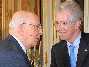 monti premier, regia di napolitano