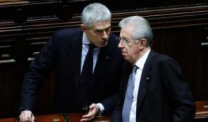 I politici Monti e Casini