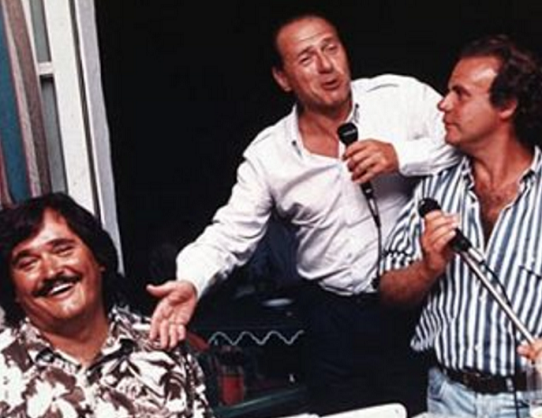 Silvio Berlusconi, Forza Italia, Instagram, Berlusconi con Calà e Smaila in una foto di archivio risalente agli anni '90