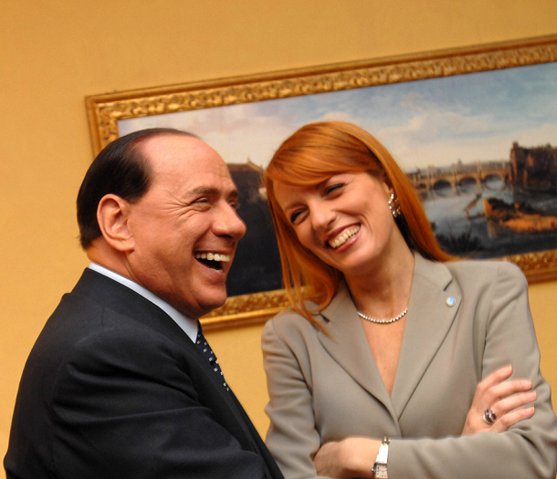 Silvio Berlusconi, il leader di Forza Italia affianco a Michela Vittoria Brambilla