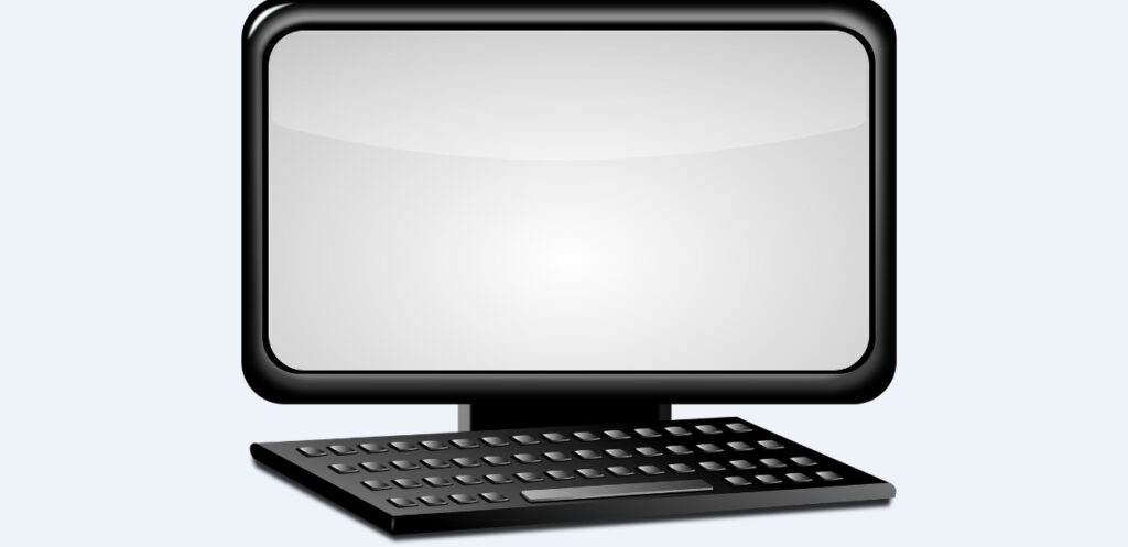 Immagine con tastiera e schermo del pc